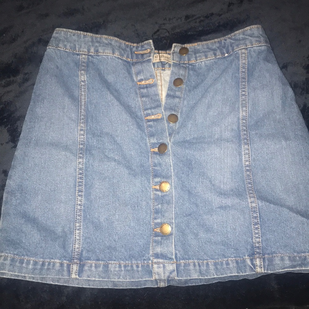 Denim button down  skirt